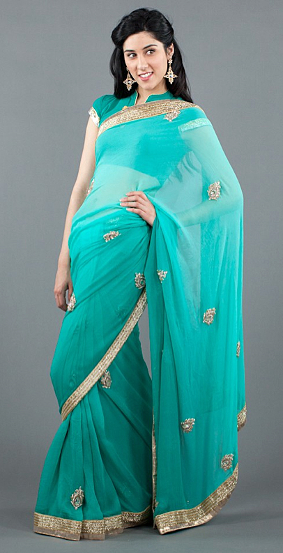 Spring 2012 celebrity trends Indian inspired dresses turquoise