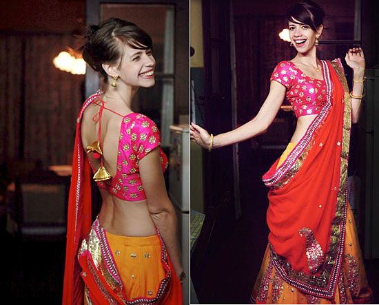 Check out this tangerine fuchsia and red lehenga by Laila Motwane that